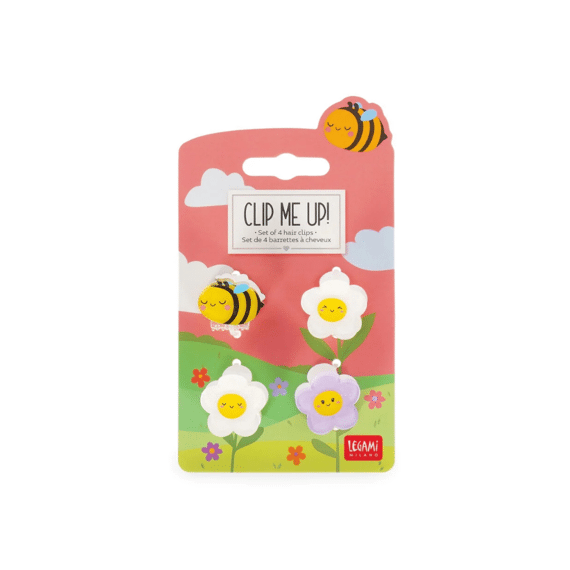 Legami Mini Haarclips Clip Me Up! Bee 4stuks