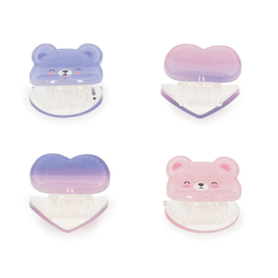 Legami Mini Haarclips Clip Me Up! Teddy 4stuks