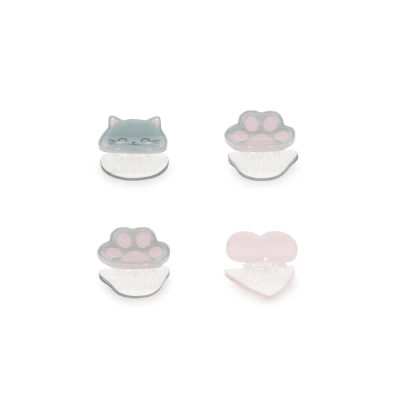 Legami Mini Haarclips Clip Me Up! Kitty 4stuks