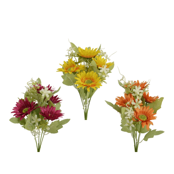 Boeket Polyester D.15cm X H.30cm Assortiment
