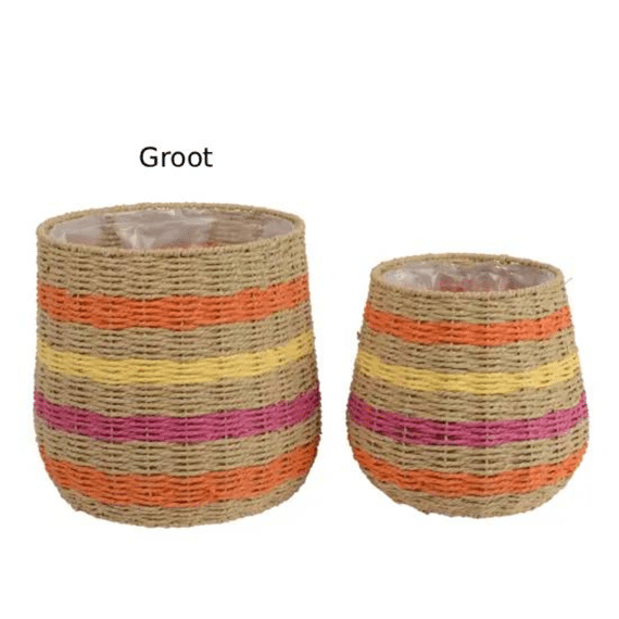 Planter Papiertouw Paars/kleur Groot