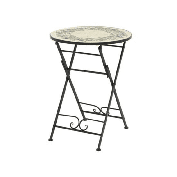 Tafel Athens Staal Outdoor D.58cm X H.76cm Zwart/kleur