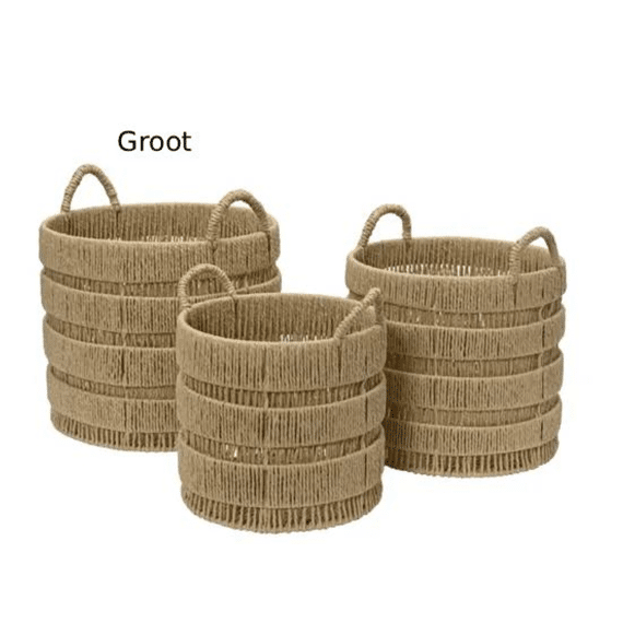 Mand Papiertouw Naturel Groot