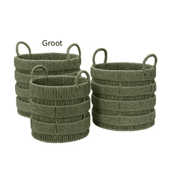 Mand Papiertouw Groen Groot