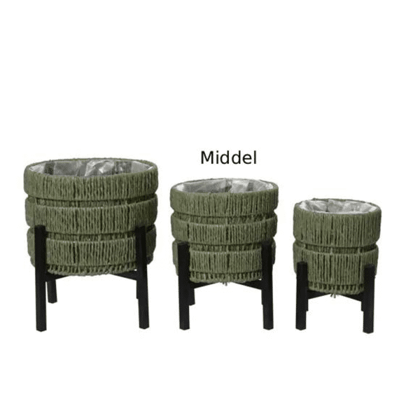 Planter Papiertouw Groen Middel