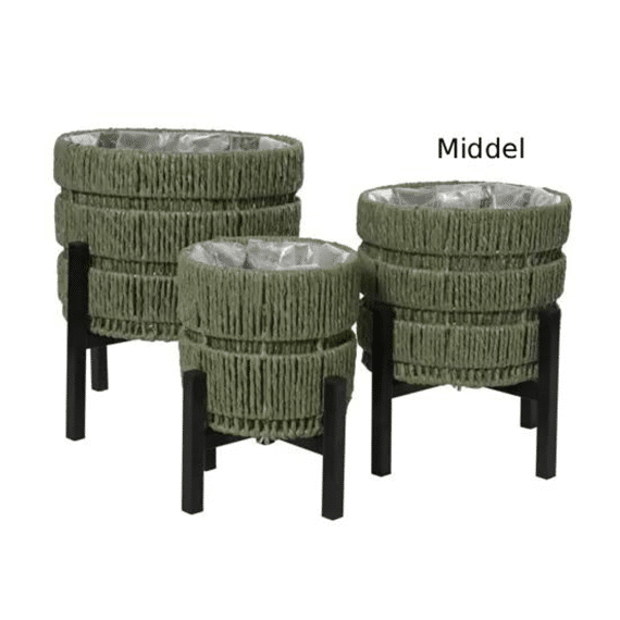 Planter Papiertouw Groen Middel