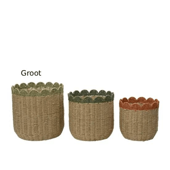 Mand Papiertouw Kleuren/multi Groot