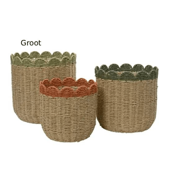 Mand Papiertouw Kleuren/multi Groot