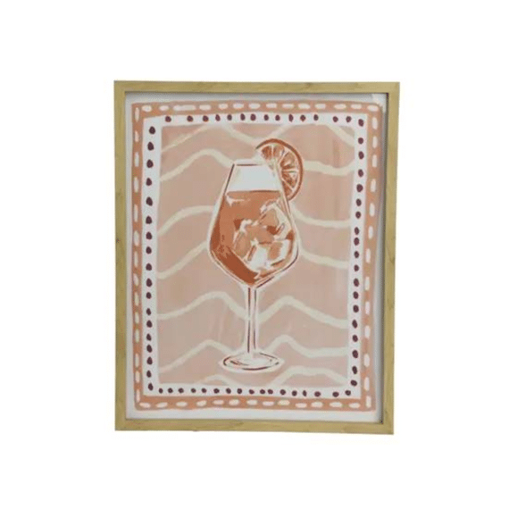 Muurdeco Canvas L.40cm X W.2.6cm X H.50cm Oranje/kleur