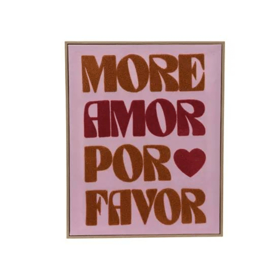 Muurdeco Canvas L.40cm X W.2.3cm X H.50cm Roze/kleur