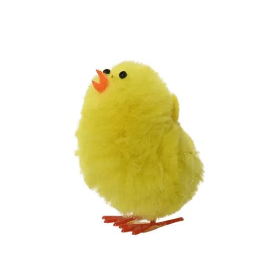 Kip Chenille L.2.5cm X W.3.5cm X H.4cm Geel