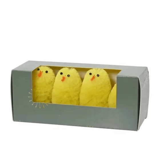 Kip Chenille L.2.5cm X W.3.5cm X H.4cm Geel