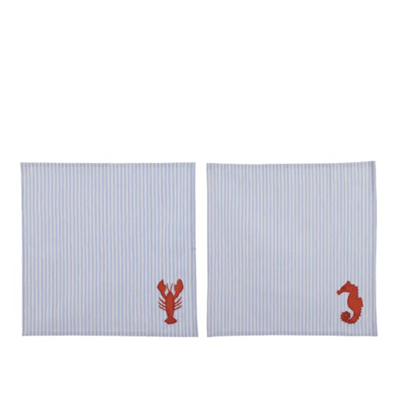 Servet Katoen L.40cm X W.40cm X H.0.5cm Licht Blauw