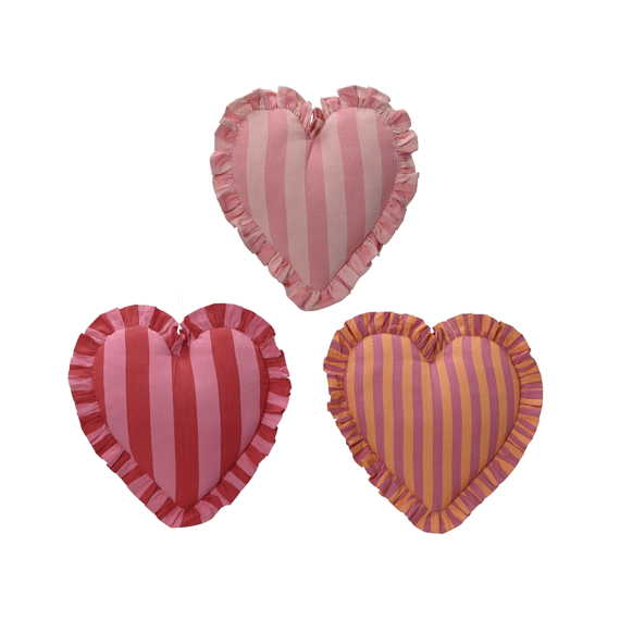 Kussen hartje Katoen L.35cm X W.35cm Assortiment