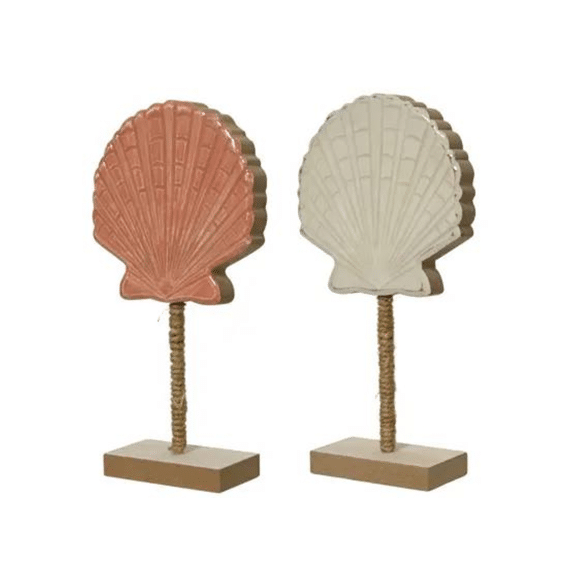 Schelp Mdf Fsc 100% L.4cm X W.14cm X H.24cm 2 Assortiment