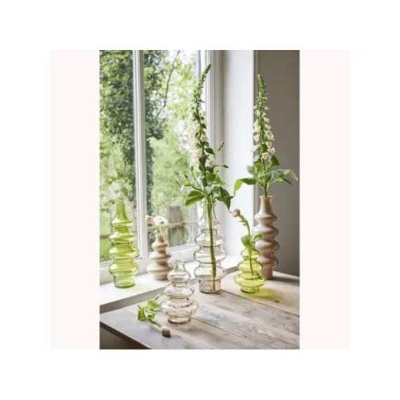 Vaas Recycled Glas D.14.5cm X H.40cm Beige