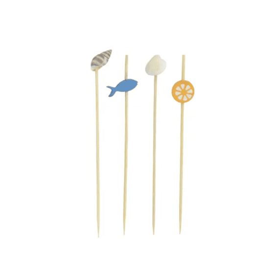 Steker Bamboe L.6cm X W.4cm X H.12cm 4 Assortiment 