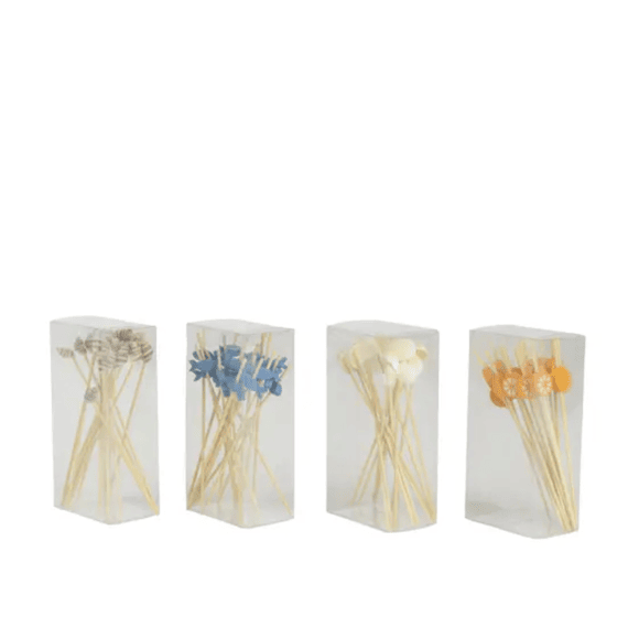 Steker Bamboe L.6cm X W.4cm X H.12cm 4 Assortiment 