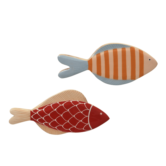 Muurdeco Mangohout Fsc 100% L.25.5cm X W.12cm X H.2.5cm assortiment