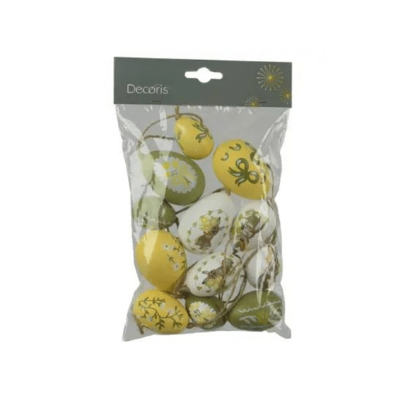 Paasei Polystyreen D.4cm X H.6cm 6 Assortiment