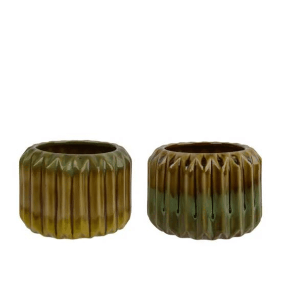 Planter Porselein D.10.5cm X H.9cm 2 Assortiment