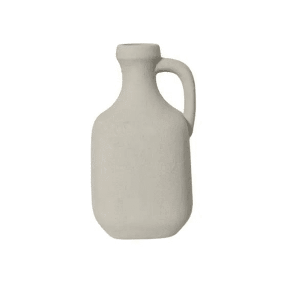 Vaas Keramiek D.14.5cm X H.25.7cm Licht Grijs