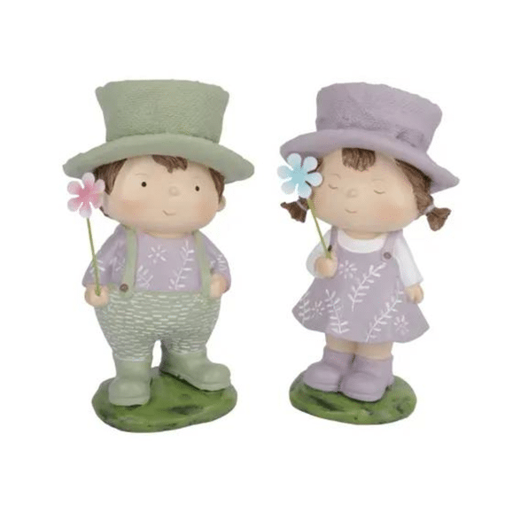 Kinderen Polyresin L.8cm X W.9cm X H.16.5cm 2 Assortiment