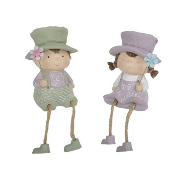 Kinderen Polyresin L.7.5cm X W.8cm X H.18.5cm 2 Assortiment