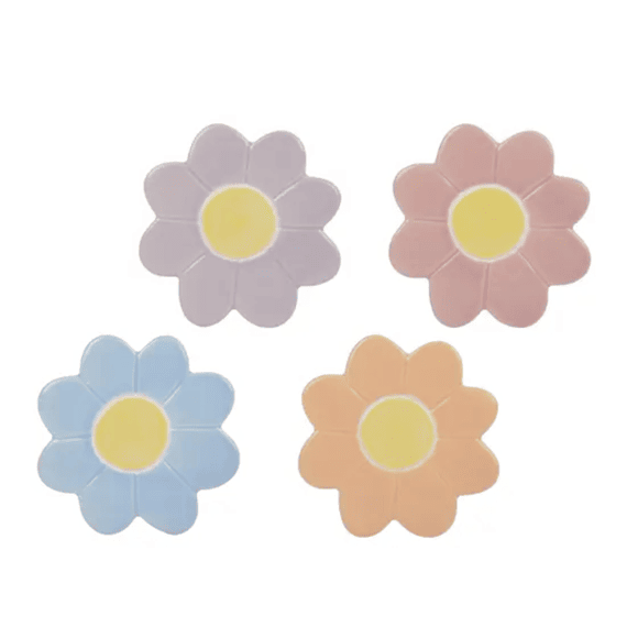 Onderzetter Porselein D.11.4cm X H.0.6cm 4 Assortiment 