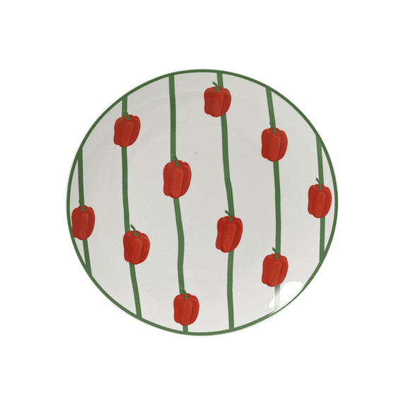 Ontbijtbord Porselein D.20.2cm X H.2.3cm Geel/kleure