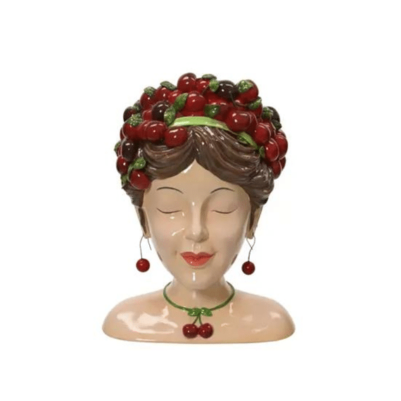 Planter Polyresin L.14cm X W.12cm X H.17cm Rood/kleur