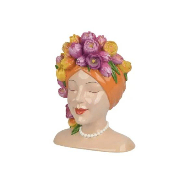 Planter Polyresin L.21cm X W.18.5cm X H.29cm Multi