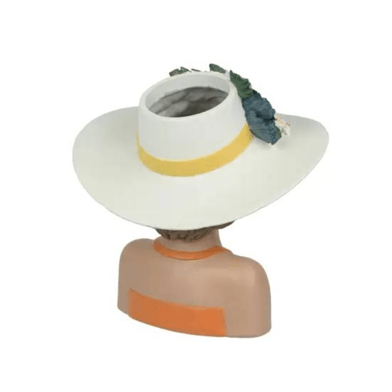 Planter Polyresin L.31cm X W.20cm X H.30cm Oranje/kleur