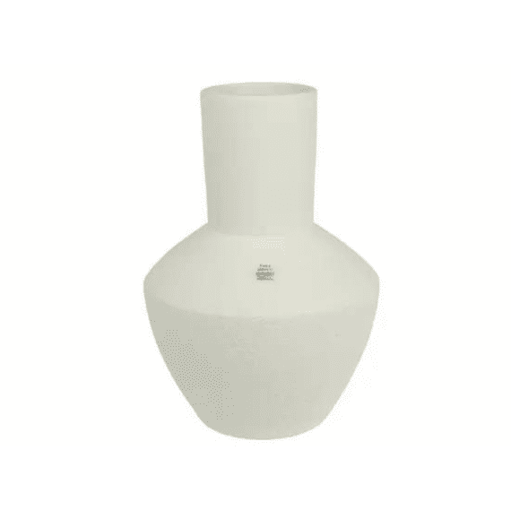 Vaas Terracotta D.29cm X H.40cm Wit