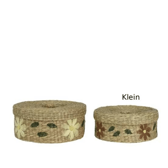 Opbergmand Zeegras Naturel/kleur Klein