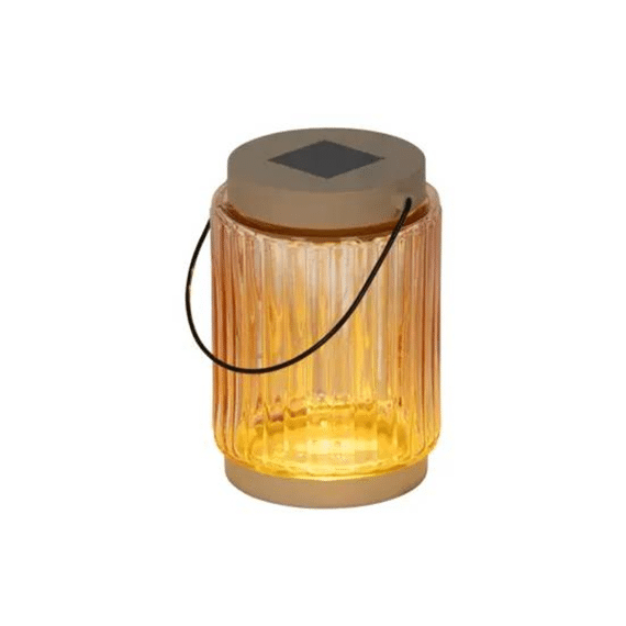 Solar Pot Glas Steady D.8.5cm X H.12cm 4 Assortiment