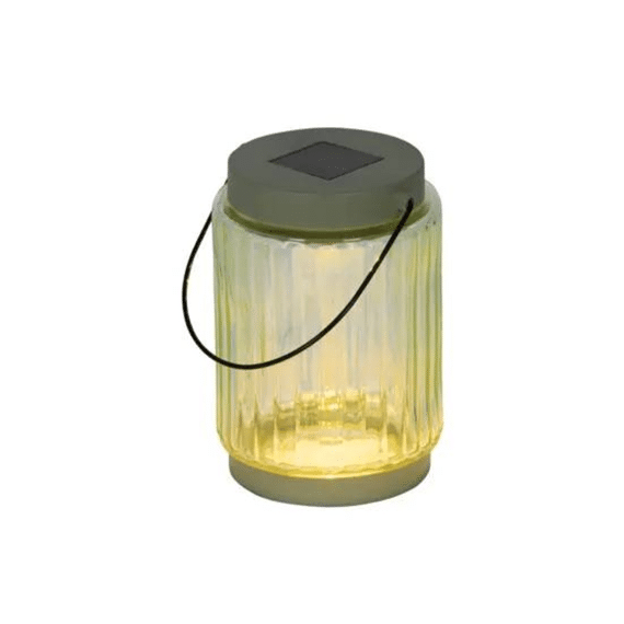 Solar Pot Glas Steady D.8.5cm X H.12cm 4 Assortiment