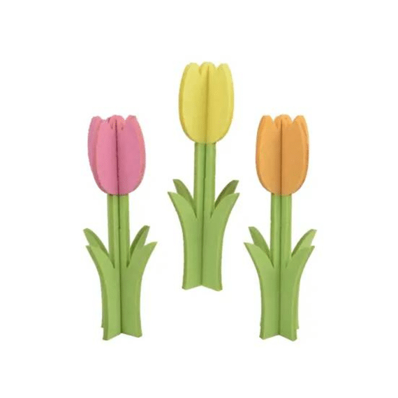 Tulp Vilt D.11cm X H.28cm 3 Assortiment
