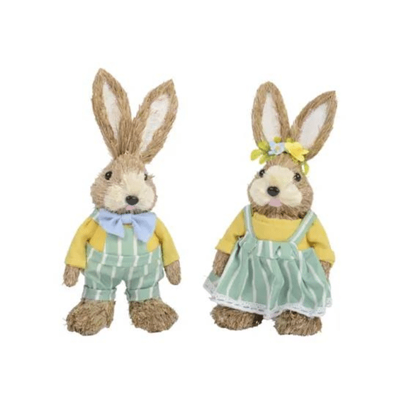 Konijn Lisdodde L.10cm X W.11cm X H.25cm 2 Assortiment