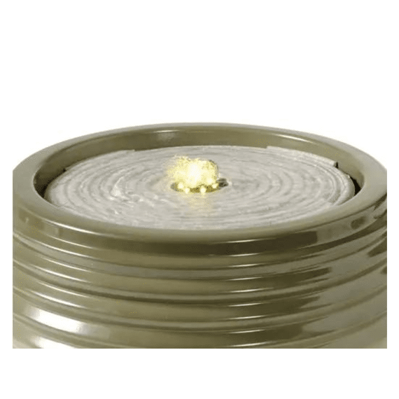 Fontein Polypropyleen Transformator Buiten D.29cm X H.19cm Salie Groen