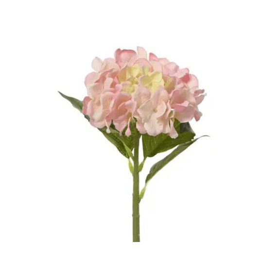 Hortensia Op Steel Polyester D.14cm X H.35cm Roze