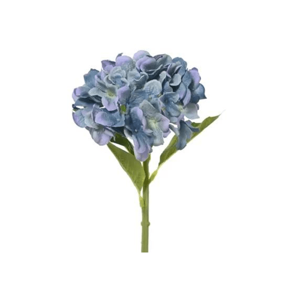 Hortensia Op Steel Polyester D.14cm X H.35cm Blauw