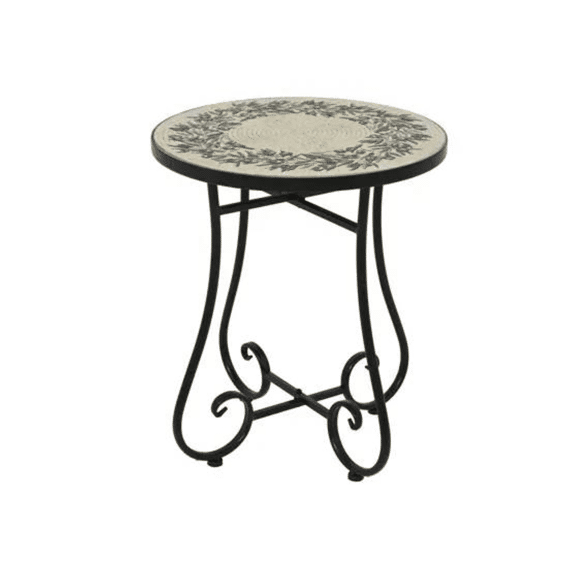 Sidetable Athens Staal Outdoor D.39cm X H.46cm Zwart/kleur