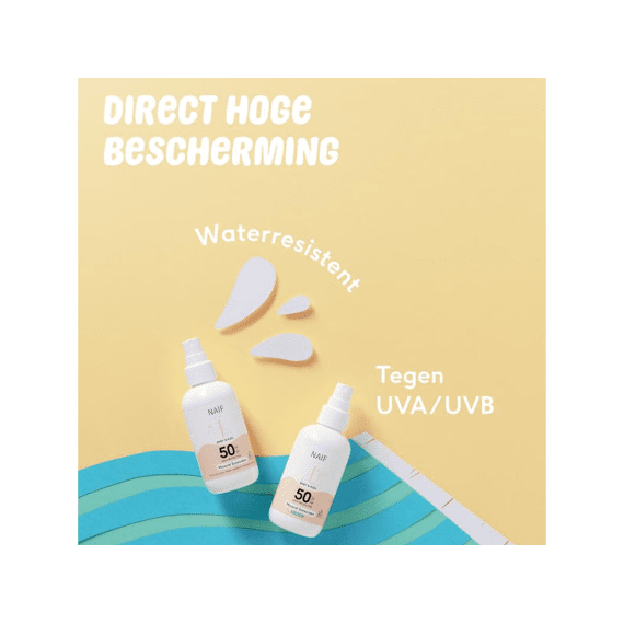Naïf Zonnebrandspray Voor Baby & Kind Spf 50 - 100 Ml