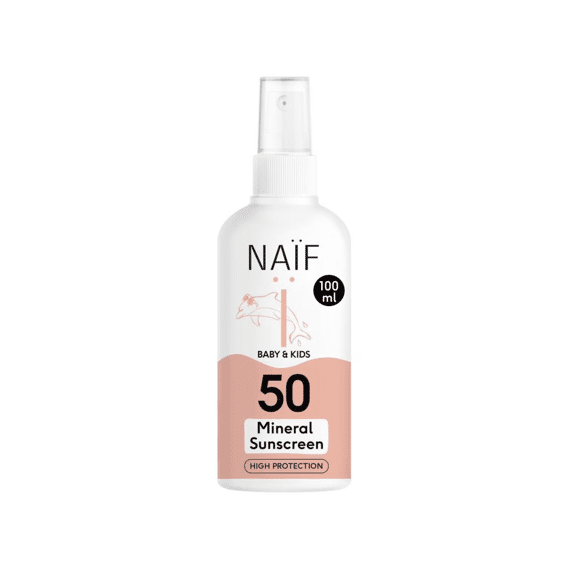 Naïf Zonnebrandspray Voor Baby & Kind Spf 50 - 100 Ml