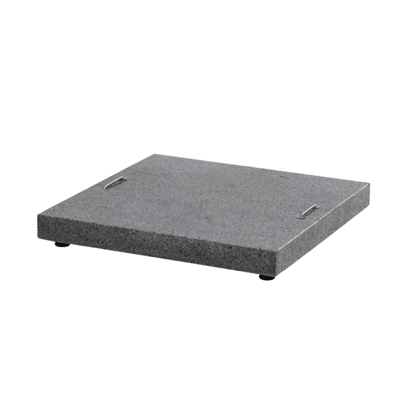 4 Seasons Parasol Siesta Premium 300x300cm Wood Look Frame Sand + Voet 90kg + Wieltjes