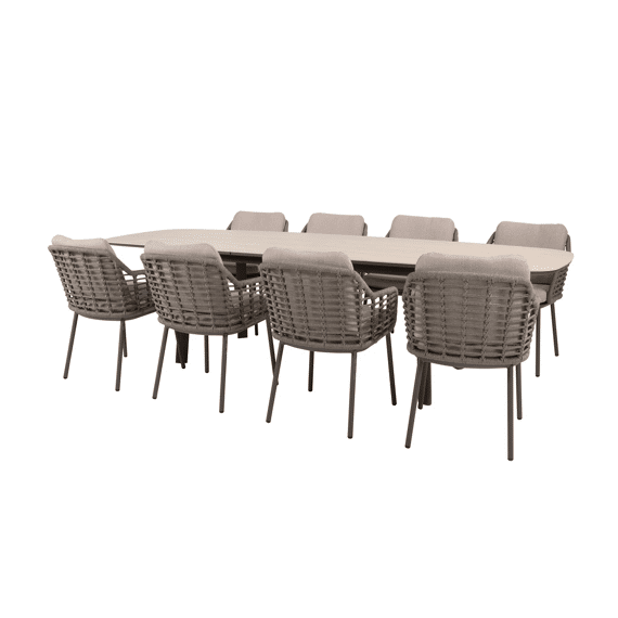 4 Seasons Manolo Uitschuifbare Tuintafel Latte Met Keramisch Blad 230-290cm