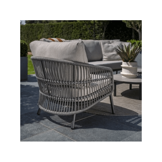 4 Seasons Alicante Lounge Salon 3-zit Bank Met 2 Fauteuils Anthraciet