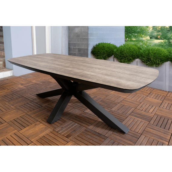 Donna Tafel Boot 220cm Keramisch Glas/antra Alu