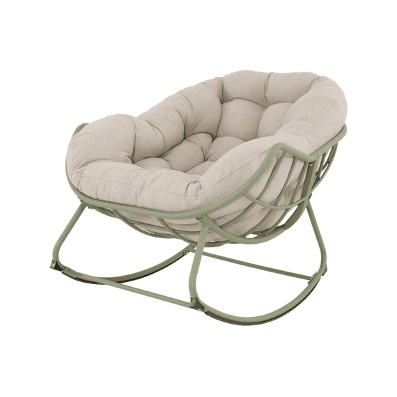 Schommelstoel Cozy Aluminium Beige 97x117x82cm